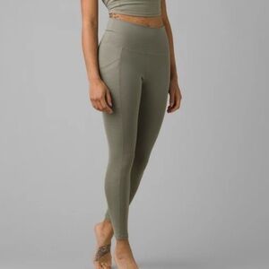 Prana Becksa 7/8 Leggings Sage Heather Green Women’s Size XL Pockets Ribbed